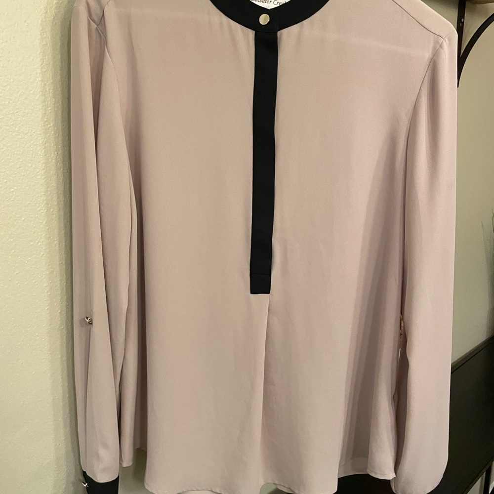 Women’s Coldwater Creek Long Sleeve Blouse, Beige, Size Small
